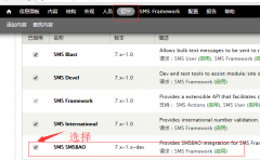 Drupal基于SMS Framework模塊短信寶短信插件